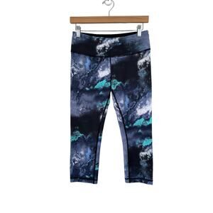 Lululemon Wunder Under Crop Pants Denim Luon Milky Way Leggings Size 6